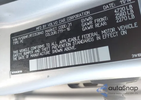 2015 Volvo S60 T5 из США, поврежденный, VIN YV126MFJ1F2353840